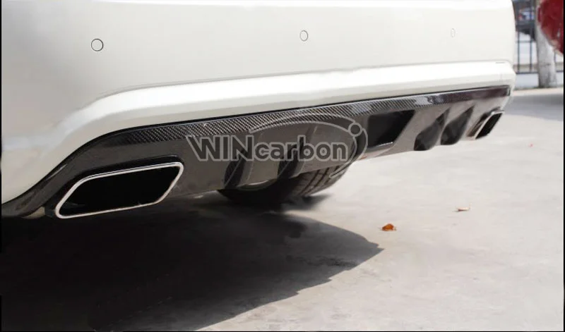 Углеродного волокна задний диффузор губ подходит для Mercedes Benz W207 E550 AMG Спорт посылка 10-16