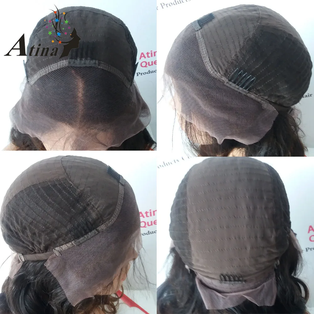 Окрашенные 1b/30 Омбре человеческие волосы парики с детскими волосами предварительно сорванные волнистые бразильские волосы Remy закрытие парик для черных женщин