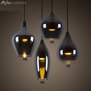 

Post-modern Industrial LED pendant lamps glass pendant lights for living room bedroom bar cafe kitchen home lighting fixtures