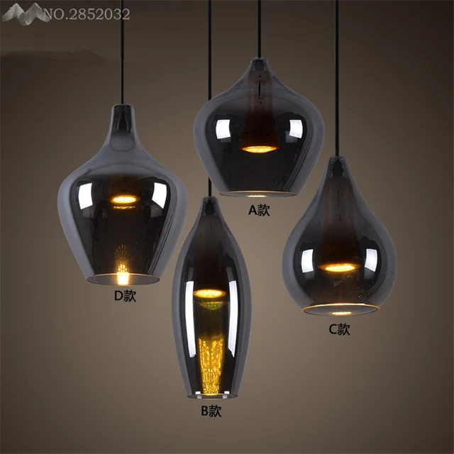 Post moderne Industrielle LED pendelleuchten glas pendelleuchten für