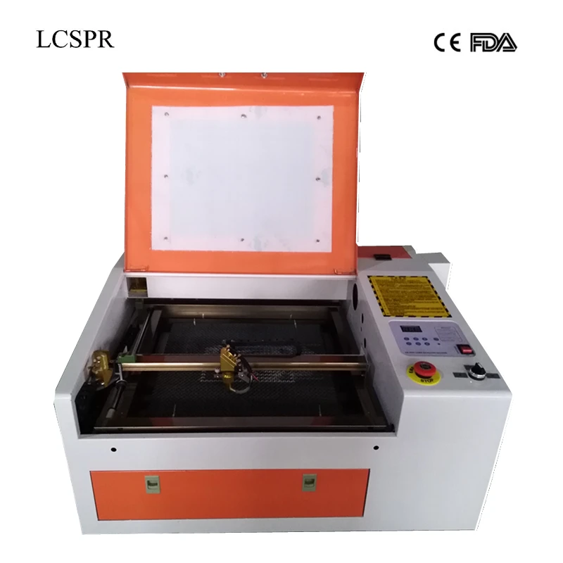 

LCSPR 50w co2 laser 4040 cutter laser marking machine mini laser engraver cnc router laser engraving machine with rotary