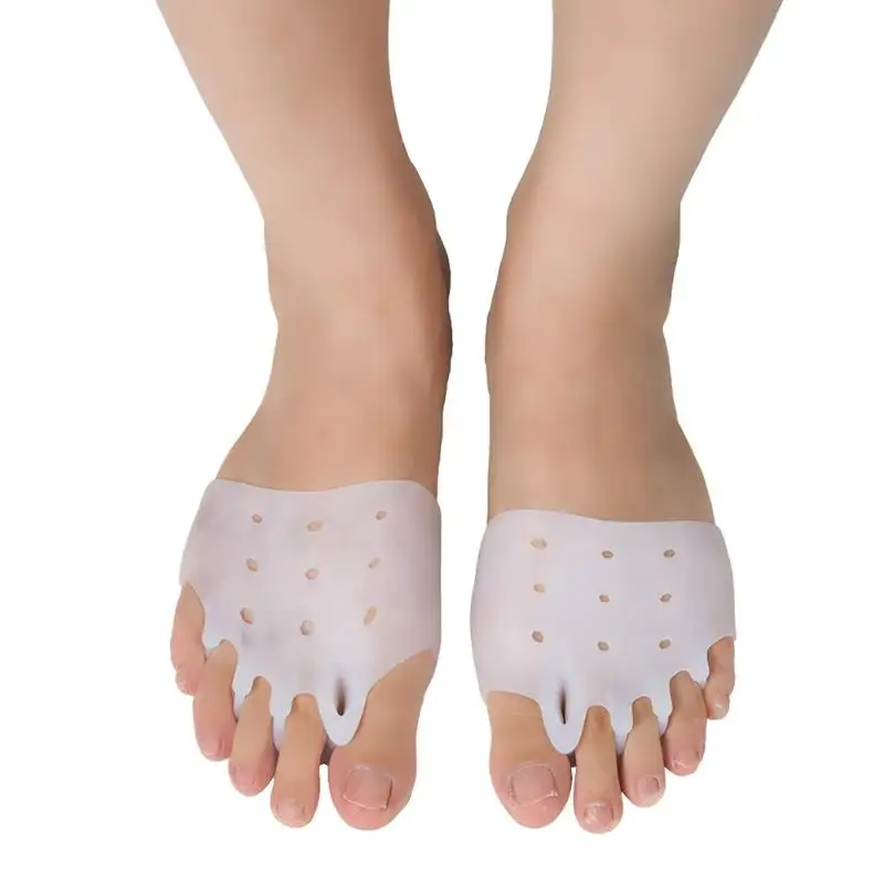 1 пара воздухопроницаемых силиконовых подушечек для пальцев ног, подтяжки, рельефные стельки, ортопедический корректор для ног, инструменты для ухода за ногами