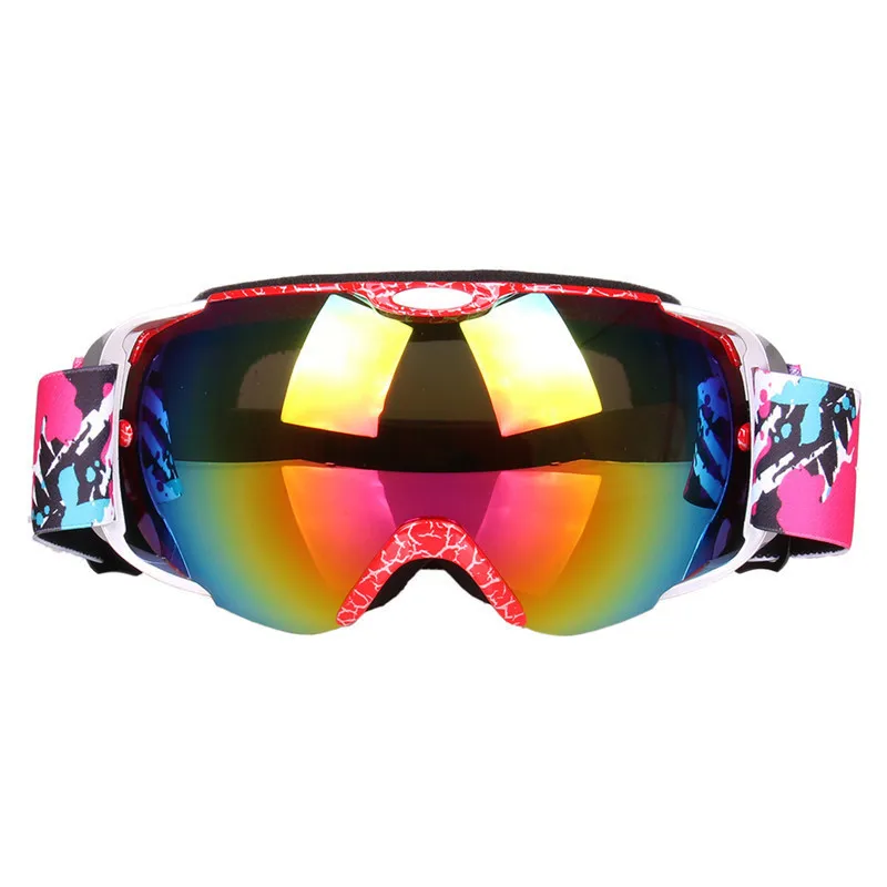 Сферические двухслойный анти-туман Для Мужчин's Лыжный Спорт очки Маска Анти-УФ Защита от снега ветрозащитные альпинистские очки маска - Цвет: 3
