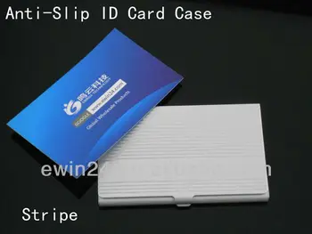 

New Anti- Slip Stripe/Fringe Credit Bank ID Card Case Holder Business Name Case Aluminum 1200pcs/lots Wholesale Free shipping