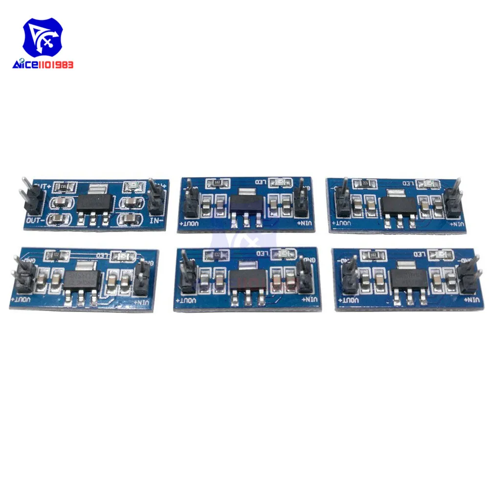 5 шт./лот SMD AMS1117 DC-DC понижающий преобразователь модуль питания постоянного тока 4,75-12 В до 1,2 в 1,5 в 1,8 в 2,5 в 3,3 В 5,0 в для Arduino