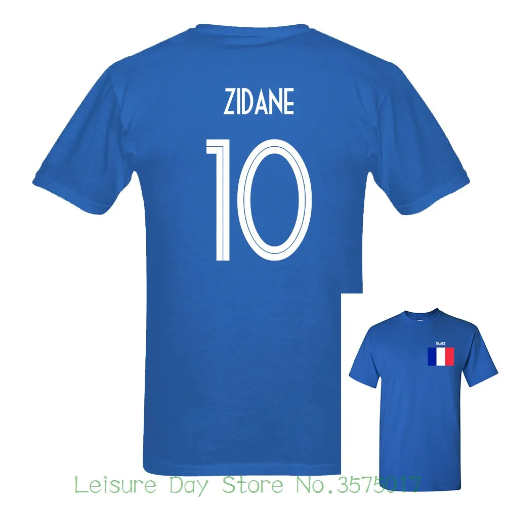 

France Zidane Number 10 2018 Newest 10 Colors T Shirt Mens Fans Footballer Short Sleeve Tee Shirt Russia World Match Cup