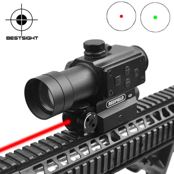 

1X30 Red Dot Laser Sight Riflescope Hunting Optics Scope Red Green Illuminated Hunting Scopes fit 20mm Rail Air Rifle Scope