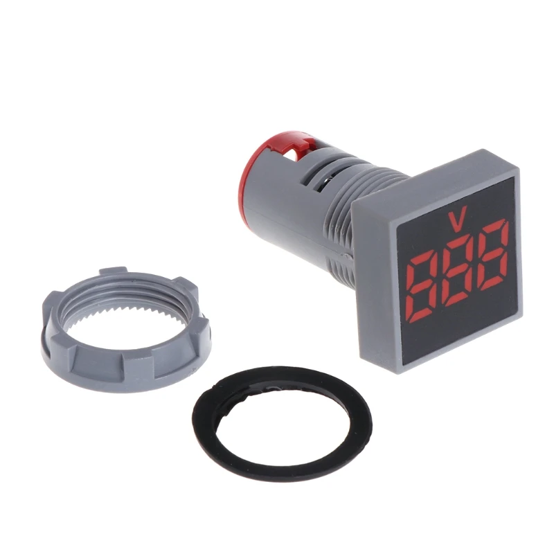 

22MM AC 12-500V Voltmeter Square Panel LED Digital Voltage Meter Indicator Light