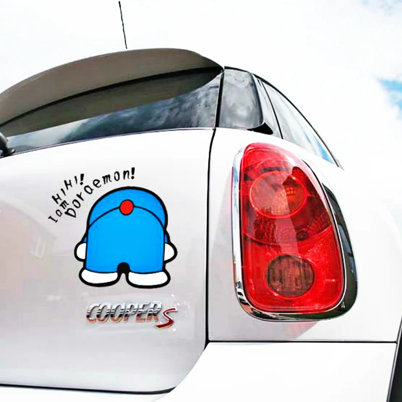 

Etie Car Sticker Accessories Cartoon Doubt Doraemon Decal Decoration for Motorcycle Renault Luggage Fridge Smart Mini Bicycle