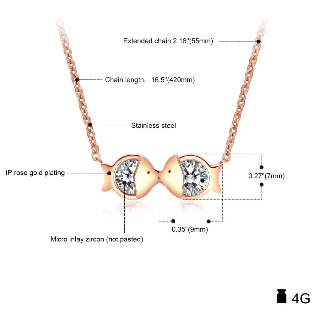 Цепочка с подвеской целующиеся рыбы 42 см|necklace silicone|necklace icenecklace ocean |