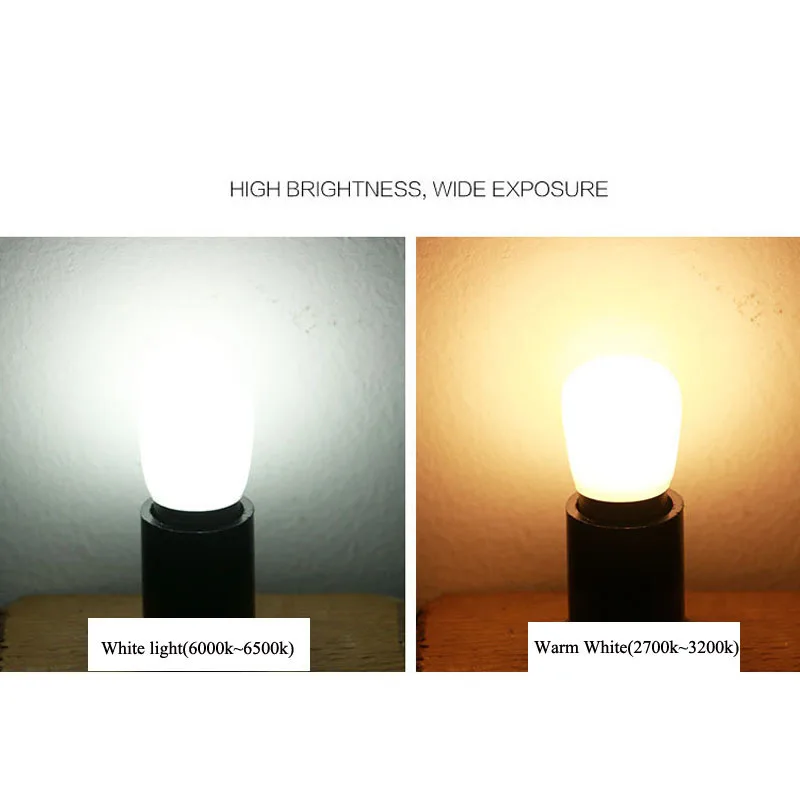 1PC Mini Lamparas Refrigerator Light E14 LED Lamp 2W COB Glass AC 220V Spotlight Bulbs Freezer Fridge Chandelier Energy-saving