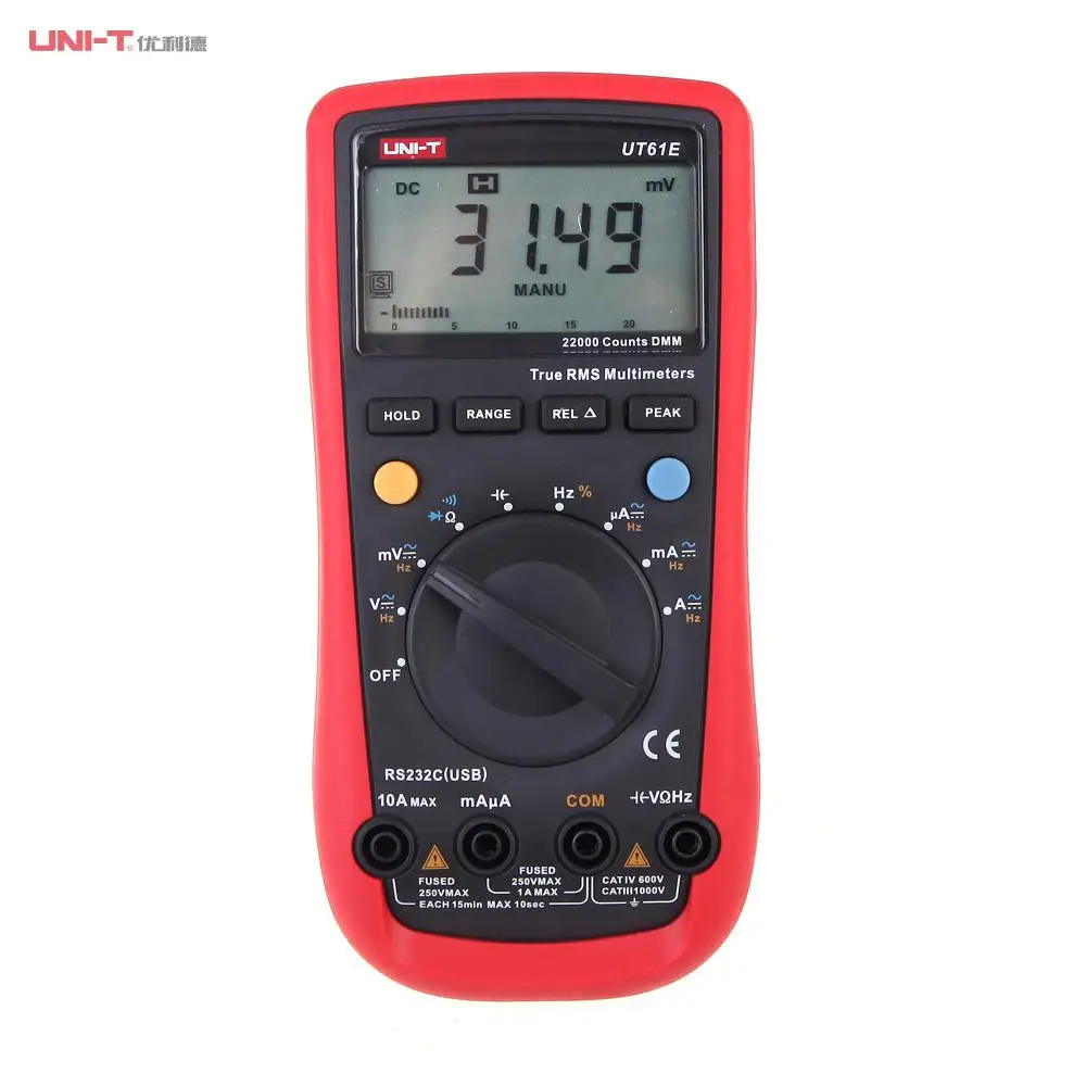 

Modern LCD Display Digital Multimeters Electrical Handheld Tester Multimetro Ammeter Multitester UNI-T UT61E