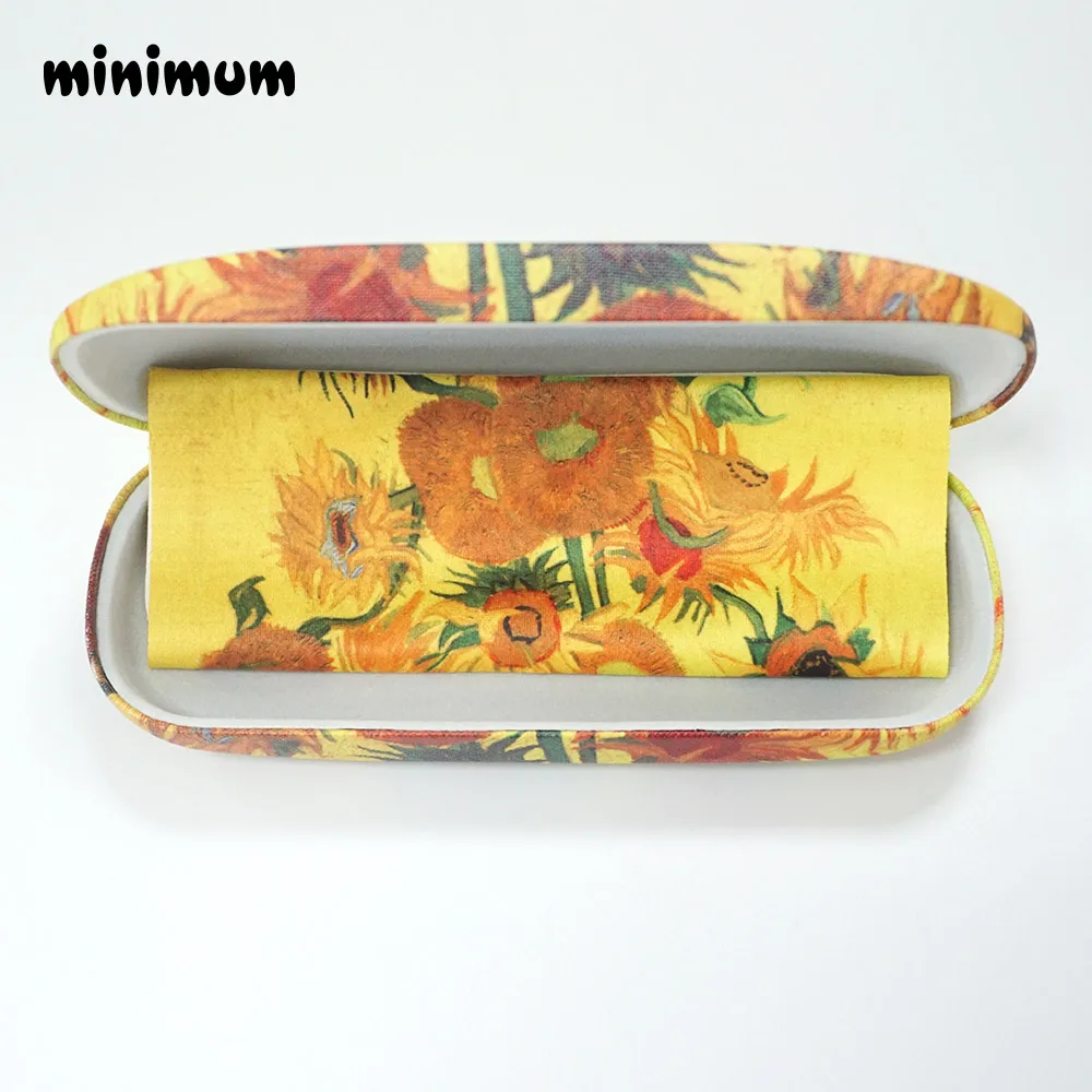 PU Leather Glasses Case For men Hard Frame Eyeglass Case Women Reading Glasses Box Black Spectacle Cases with 1pcs glaases cloth1 (5)