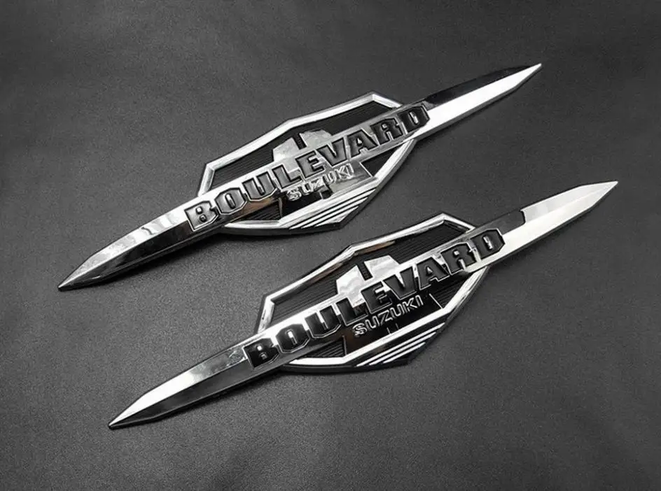 motorcycle gas tank emblem badge stickers measure For Suzuki intruder