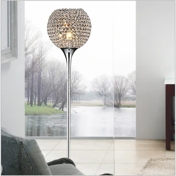 

2016 hot sale luxurious modern brief fashion K9 crystal led E27 floor lamp for living room bed room decor light