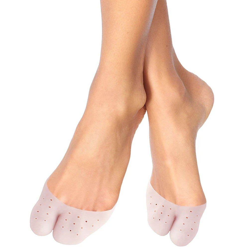 

1pair Silicone Pointe Shoes Soft Ballet Pointe Dance Shoes Pads Foot Care Protector High Heels Toe Pads Gel Orthopedic Massager