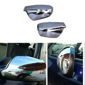 

Fit For Peugeot 307 CC SW 407 2004-2012 Door Side Wing Mirror Chrome Cover Rear View Cap Accessories 2pcs/Set