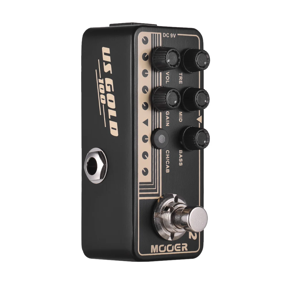 Mooer MICRO PREAMP Series 012 US GOLD 100 британский стиль цифровой преампер усилитель гитарный