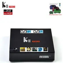 MECOOL KII PRO DVB-S2 DVB-T2 Android TV Box Amlogic S905D Quad Core 2GB 16GB 64bit 4K CCCAM NEWCAMD 2.4 / 5GHz Dual Wifi BT4.0