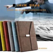 Refilable кожа Тетрадь переплет A5 постановил Бумага спираль Тетрадь магнит 96 листов