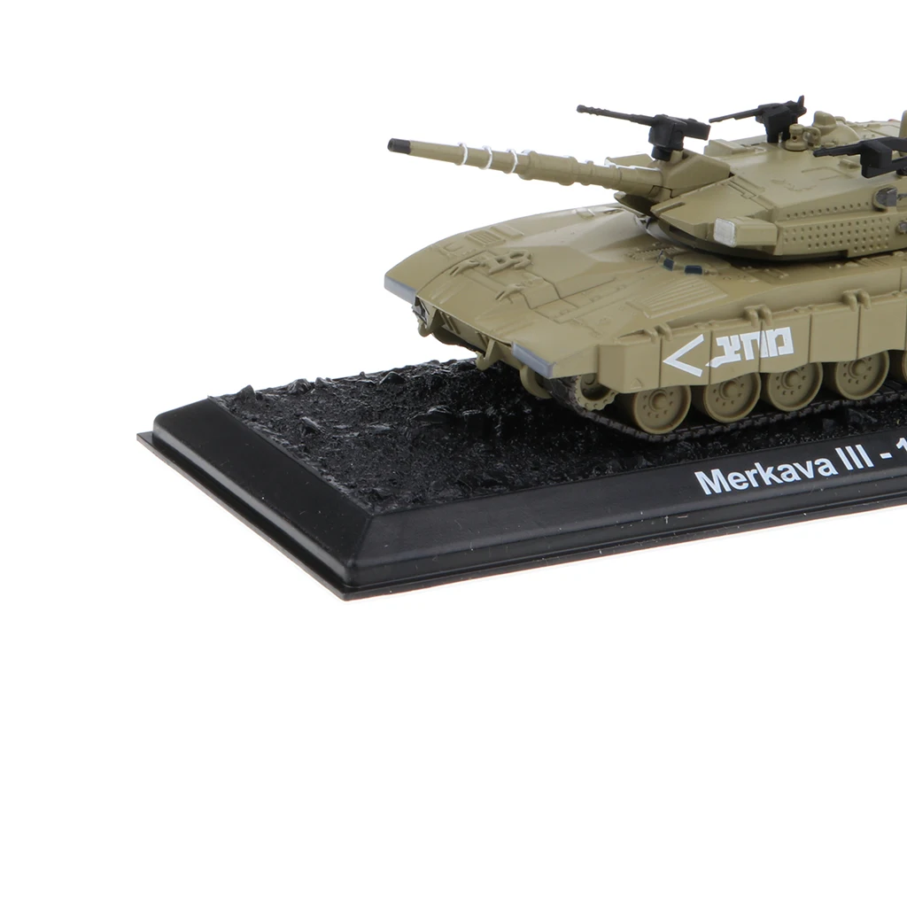 1:72 WWII Battlefield Military Merkava III-1990 Diecast Army Tank Vehicle Model Toy Showcase Display