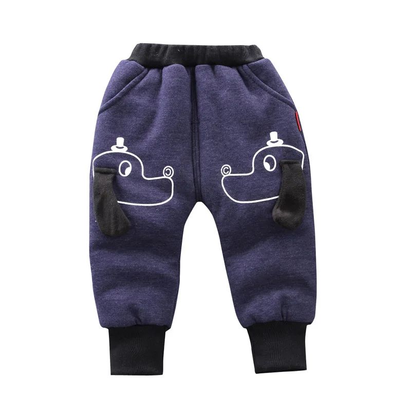 baby girls boys clothes autumn warm thicken pants patchwork cartoon dog ears mid waist harem pants baby boys pants 0-24M