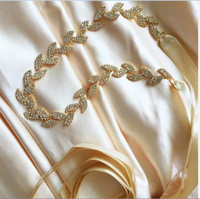 TOPQUEEN S198-G золотой женский ремень золотой свадебный пояс и пояс драгоценный пояс для формального платья горный хрусталь пояс для вечернего платья ремень - Цвет: champagne