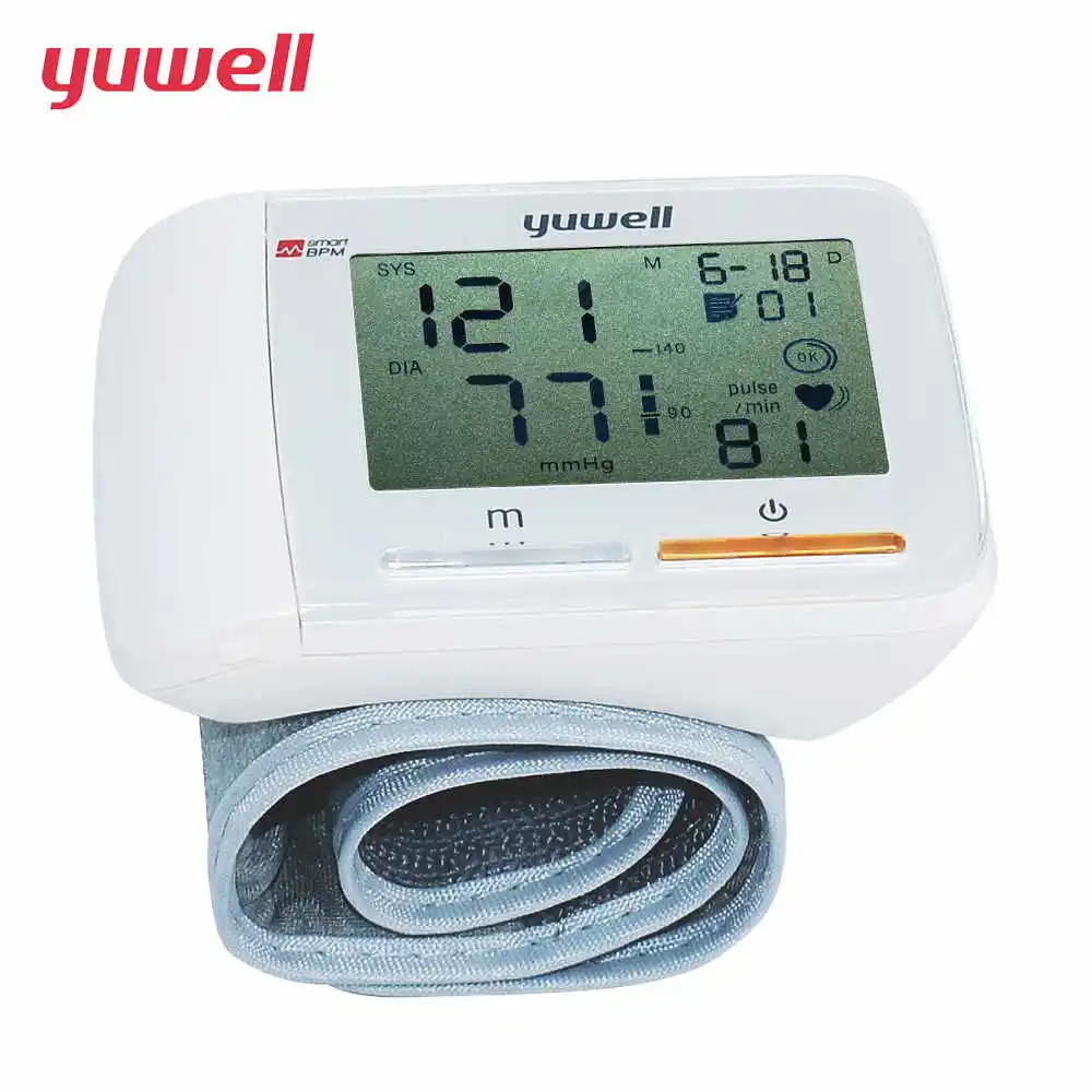  yuwell Wrist Blood Pressure Monitor Two Year Repair Large Digital LCD Portable Medical Equipment Ec