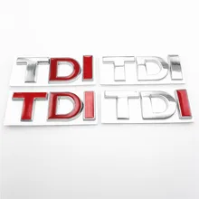 Car 3D TDI Badge Emblem Decal Sticker Logo for VW Golf JETTA PASSAT MK4 MK5 MK6 skoda seat Car styling car accessories