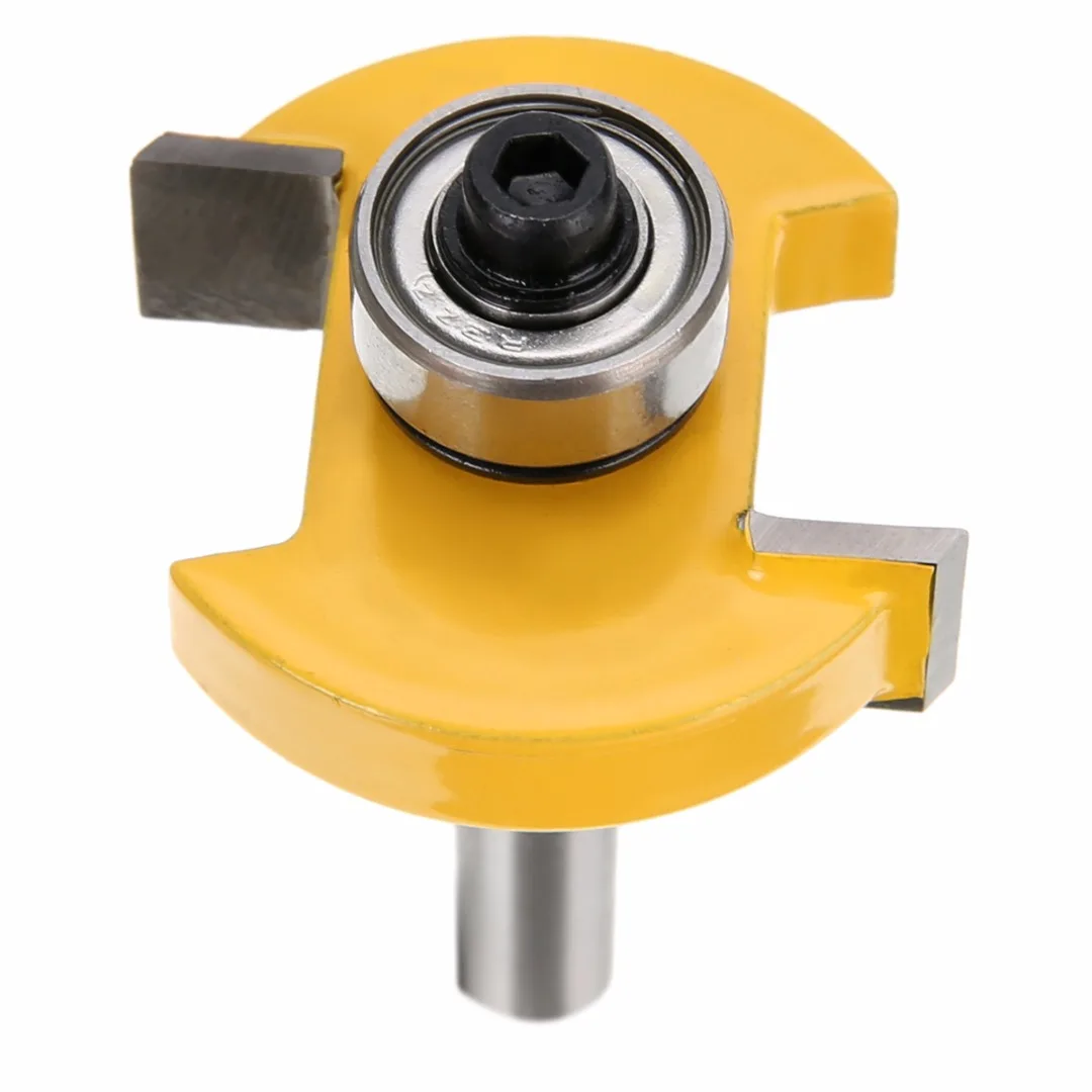 1pc 53mm Length T-slot Slotting & Rabbeting Router Bit 1/4" x 3/8" Woodworking Cutter DIY Power Tools