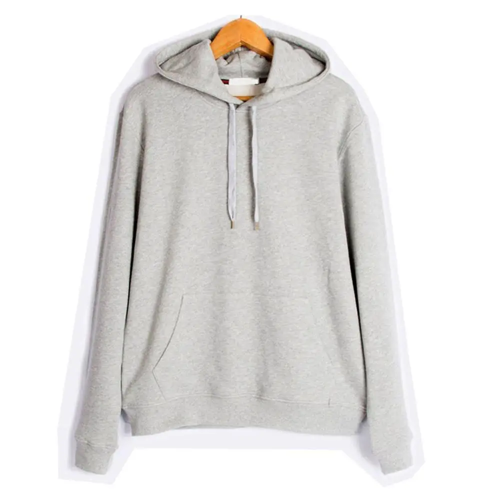 High Street Men Hooded Sweatshirts Hoodies Long Sleeve Casual Solid