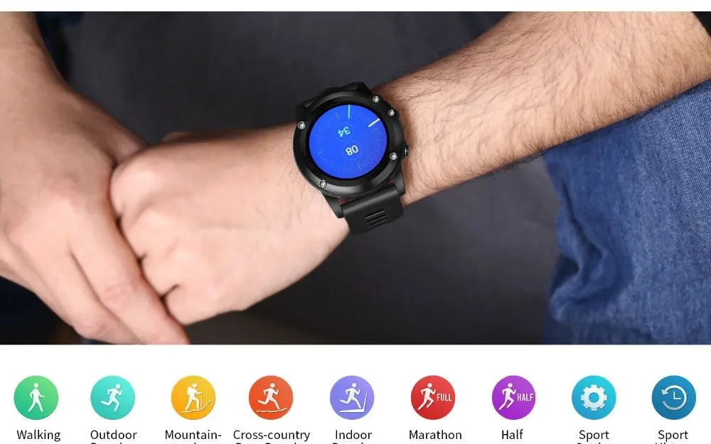 Slimy H1 Android 4,4 OS Смарт-часы водонепроницаемые IP68 плавание 1,39 дюймов MTK6572 Smartwatch телефон Поддержка 3g 2G SIM Wifi gps часы