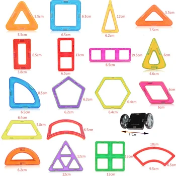

Vavis Tovey Big Building Blocks Triangle Square Brick designer Enlighten Bricks Magnetic Toys Free Stickers Gift