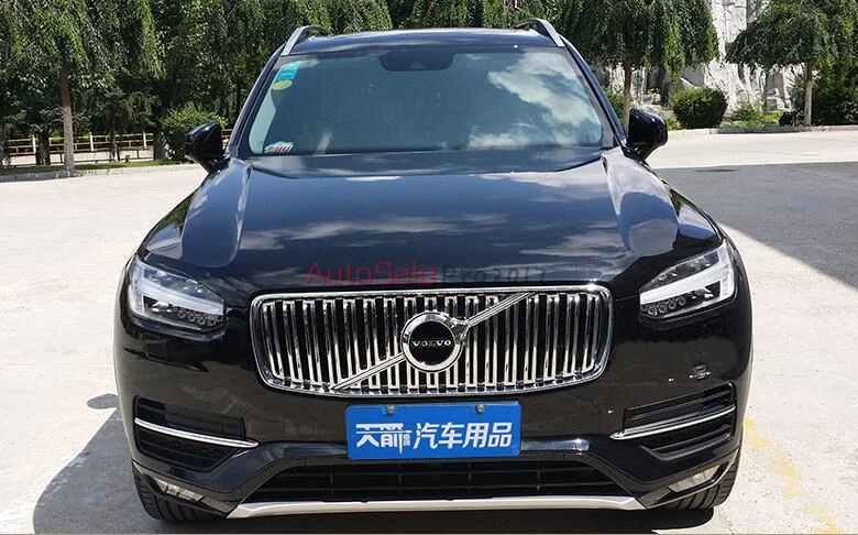 Для VOLVO XC90 2016 2017 ABS хромированный пластиковый передний бампер решетка молдинг