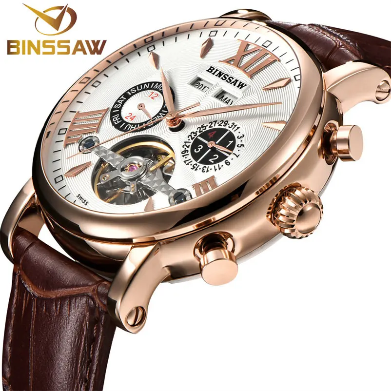 Binssaw reloj هومبر توربيون أوتوماتيكية بالكامل فاخرة ماركة رجال جلدية الساعات تقويم الاسبوع سات relogios Binssaw reloj هومبر توربيون أوتوماتيكية بالكامل فاخرة ماركة رجال جلدية الساعات تقويم الاسبوع سات relogios