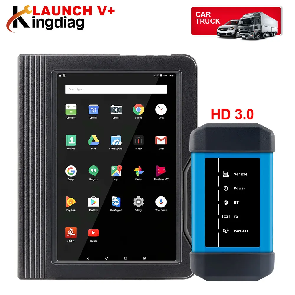LAUNCH X431 V + Сверхмощный HD III II 3 0 диагностический инструмент для грузовиков Bluetooth/Wi Fi