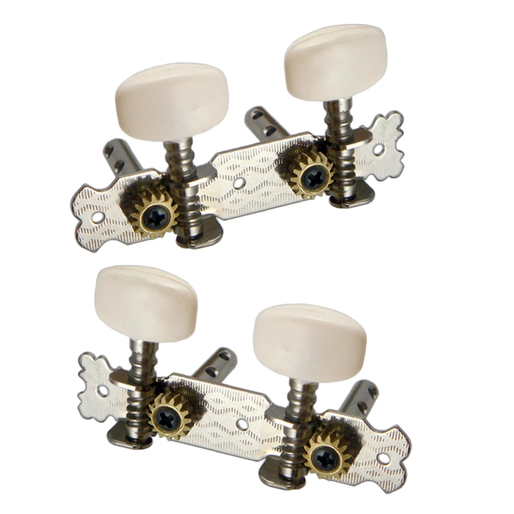 2Pcs Ukulele Guitar Tuner String Tuning Pegs Machine Heads Tuner 2R2L for Ukulele 4 Strings Classical Guitar Accessories
