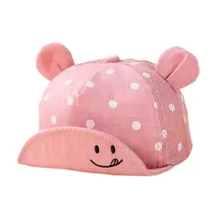 CuteKids новорожденных одежда для малышей летние дышащие Кепки s для девочек и мальчиков Snapback Кепки горошек немного ухо Шапки Новый