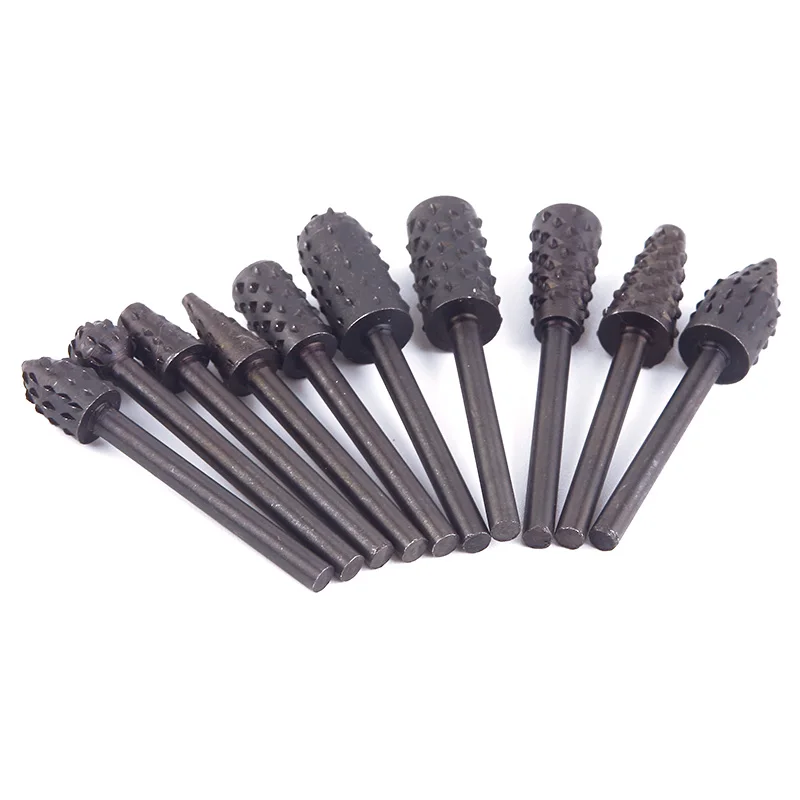 10 Pcs/Set 1/8" HSS Titanium Router Bits Woodworking Drill Bits Router