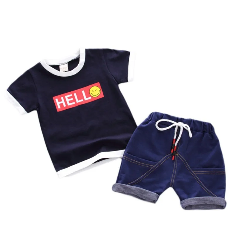 

Baby Clothes Set Short Sleeve Baby Boys Clothing T-Shirt Top +Short 2PCS Kids Clothes Summer