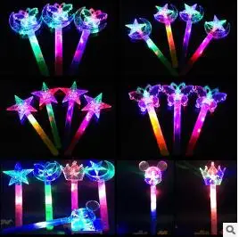 

6 Style LED Magic Toys Star Glow Stick Pentacle Flashing Lights up Glow Fun Halloween Toys YH971