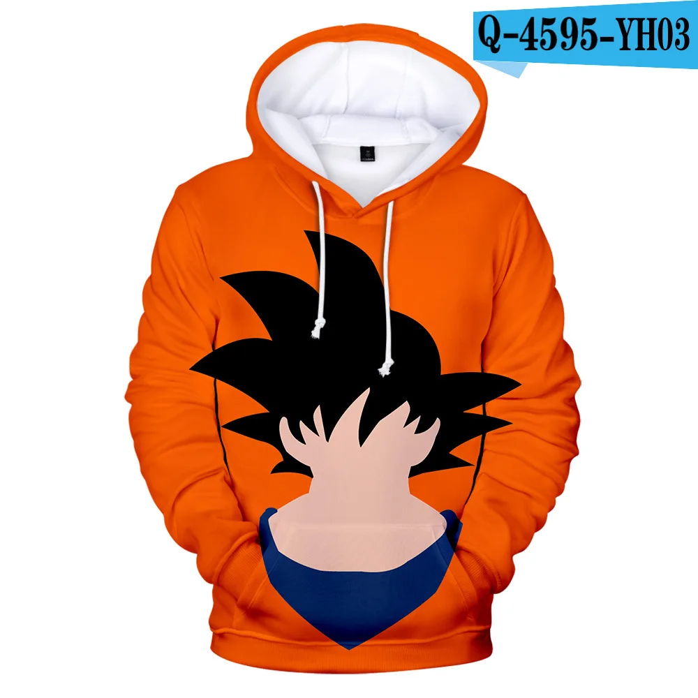 Anime Hoodie Dragon Ball Z Pocket Hooded Sweatshirt Kid Goku 3D Hoodies Pullovers Men Women Long Sleeve Outerwear Poleron Hombre - Цвет: F