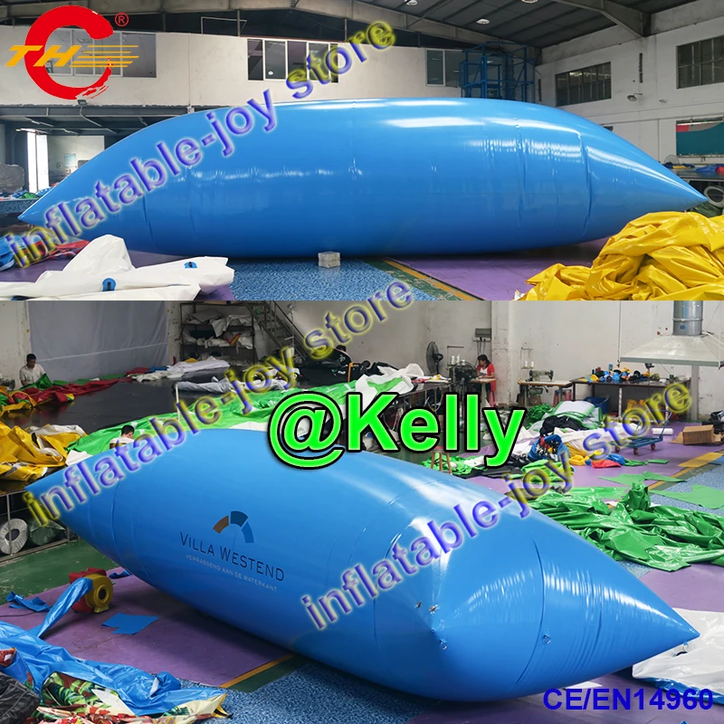 Free shipping blue inflatable water blob air bag, 0.9mm pvc tarpaulin best quality inflatable