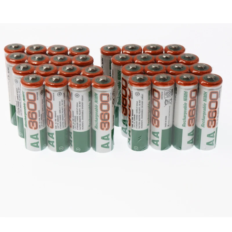 20194/8/12 шт новая батарея AA 3600 mAh аккумуляторная Ni MH 1 2 V AA3600mah для часов мышей