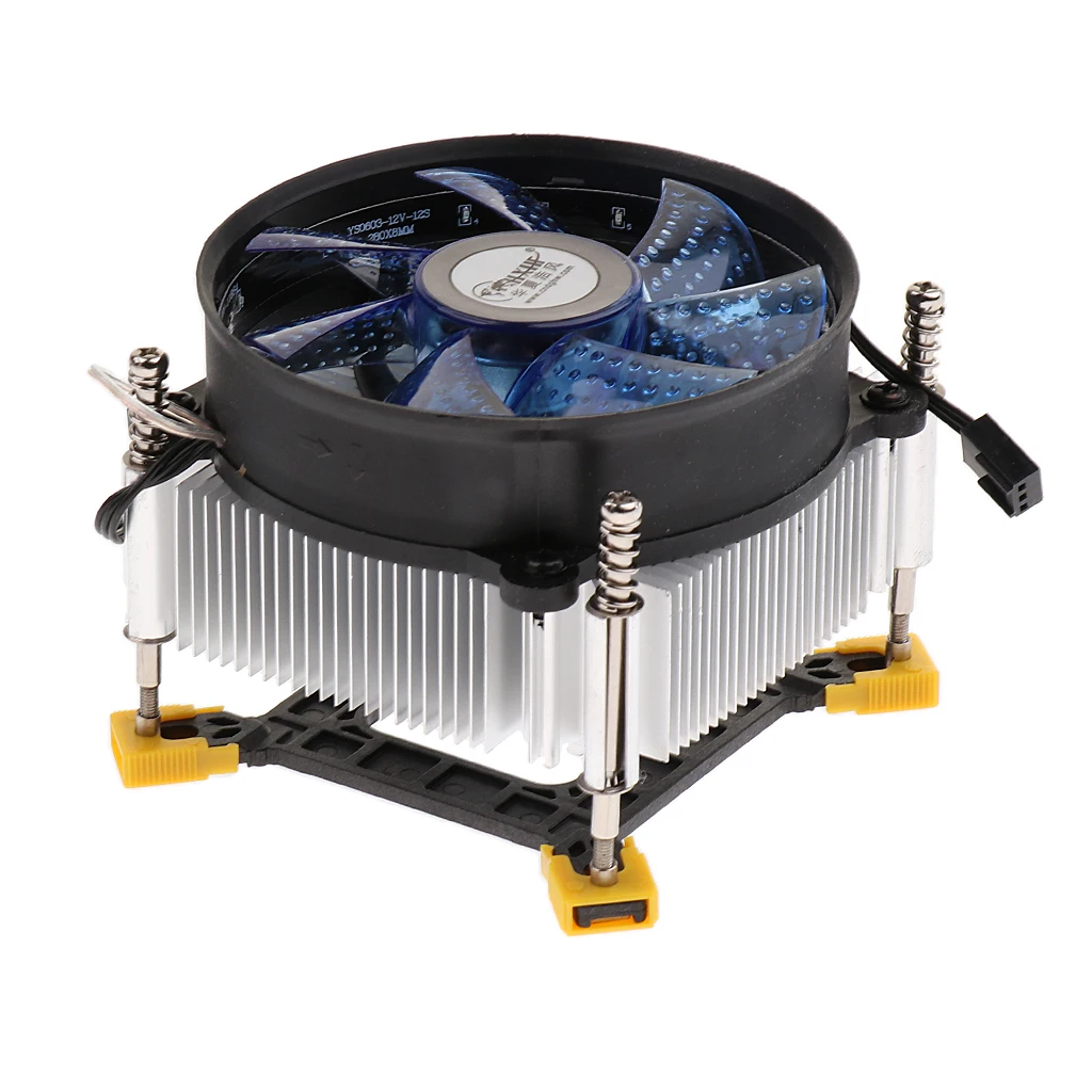 

Hydraulic Computer CPU Cooler Fans 9cm Heatsink Radiator for LGA 1366 Blue High-Density Fins Hydraulic Bearings