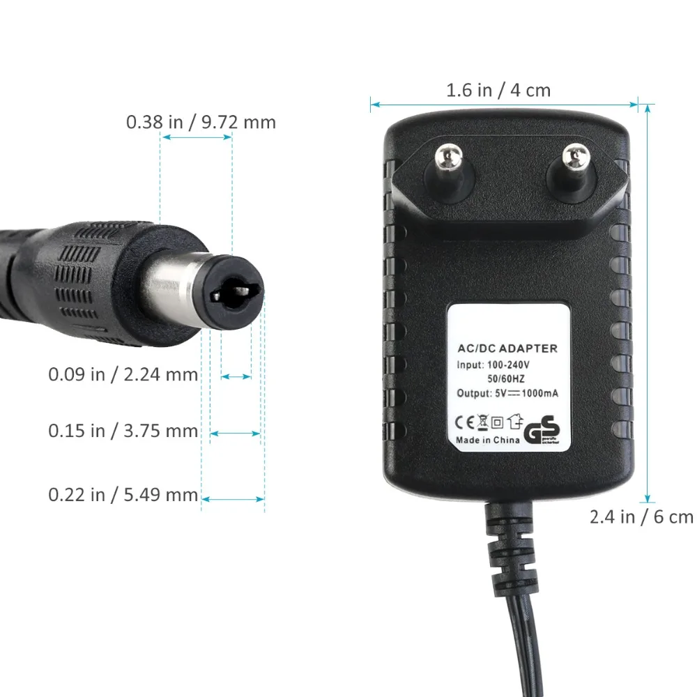 Световой короб адаптер AC DC 100 240 В к 5 1A коммутации Питание конвертер для LEORX