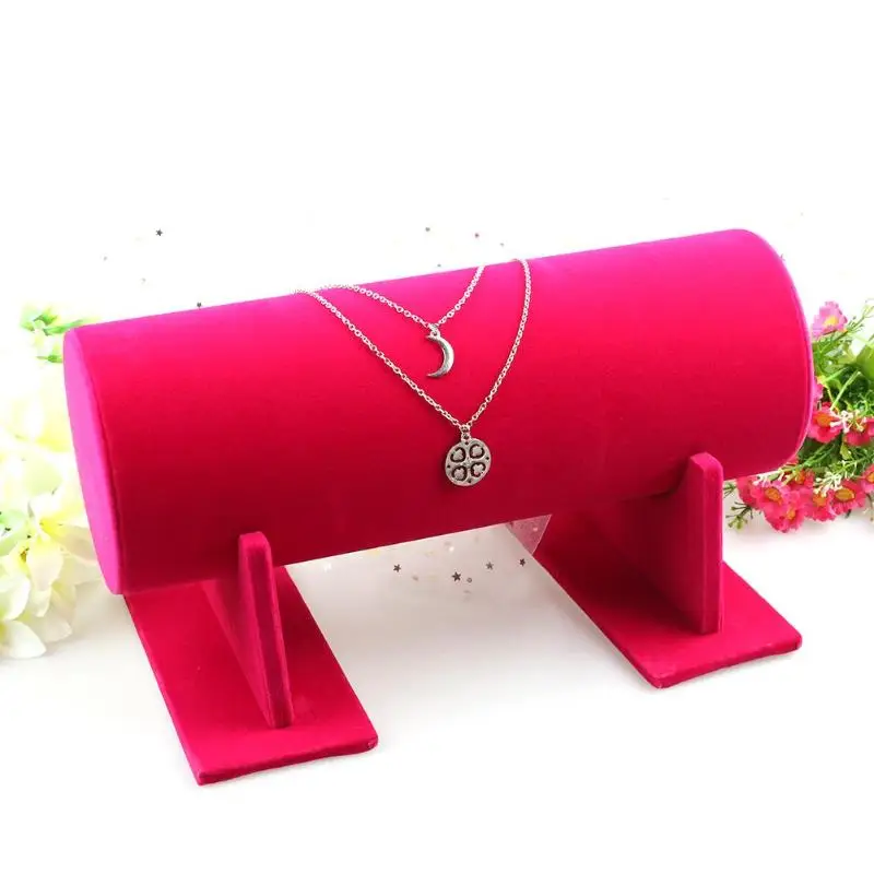 

New Detachable Bracelet Chain Necklace Cylinder Display Stand Jewelry Showcase T-Bar Rack Jewelry Display