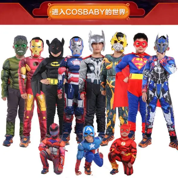 

Iron Man 3 Patriot Muscle Child Superhero Halloween Costume Kids Fantasy Fancy Dress Avengers Superhero Carnival Party Disfrace