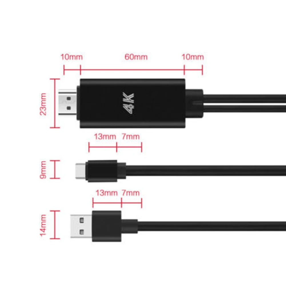 Топ предложения USB 3,1 type C телефон к HDMI ТВ/HD ТВ Видео кабель для samsung Galaxy S8 S9 Plus