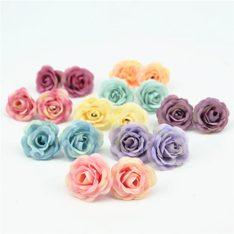 10pcs 3cm Mini Rose Cloth Artificial Flower For Wedding Party Home Room Decoration Marriage Shoes Hats Accessories Silk Flower